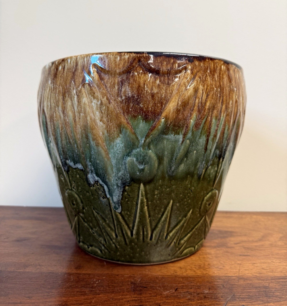 Vintage RRP Robinson Ransbottom Sun Moon Jardiniere Planter 10.75" USA